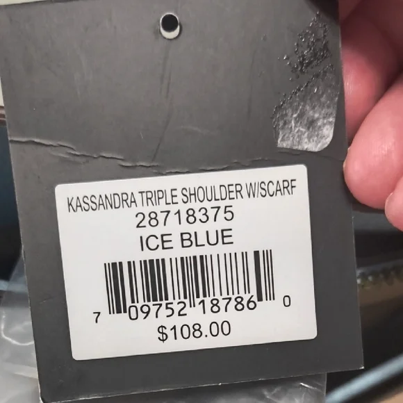 Nanette Lepore Kassandra Triple Section Shoulder Bag Ice Blue - Picture 8 of 15